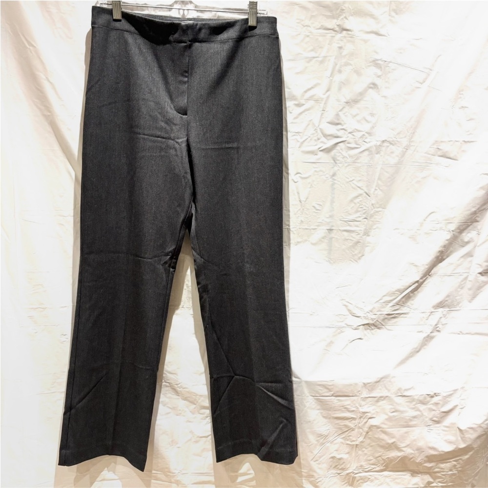 NWOT Talbots Signature Woven Gray Trousers Dress Pants Wide Leg. SZ 10 P
